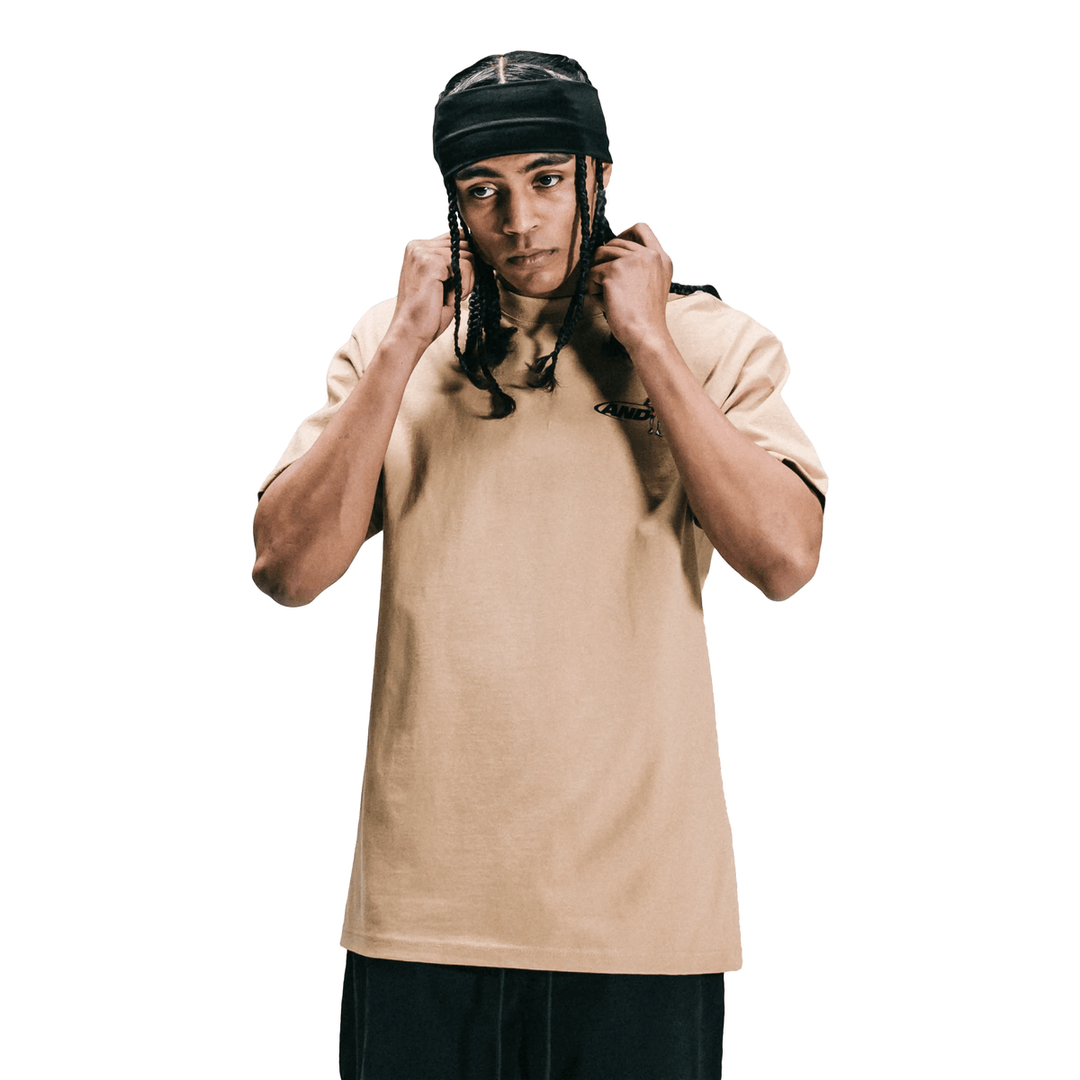 And1 Wreckin' Rims Tee Shirt Tan